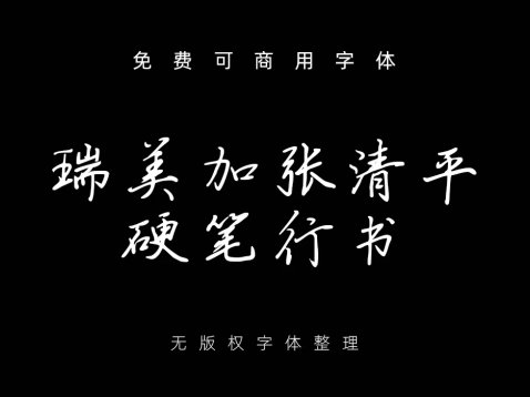 瑞美加张清平硬笔楷书