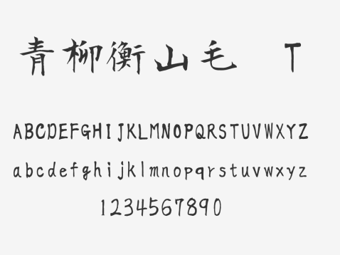青柳衡山毛笔T