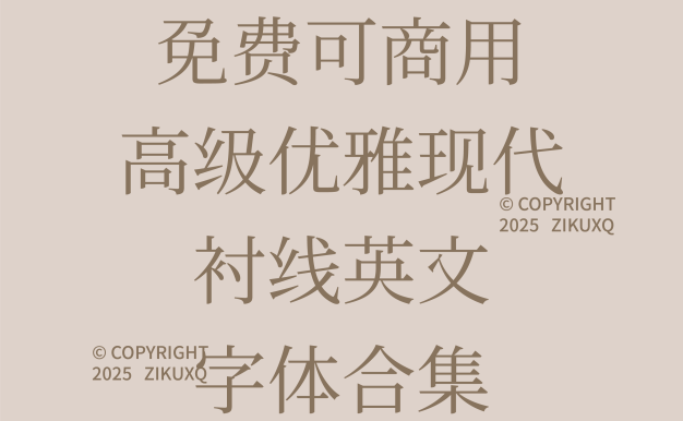 高级优雅现代衬线英文